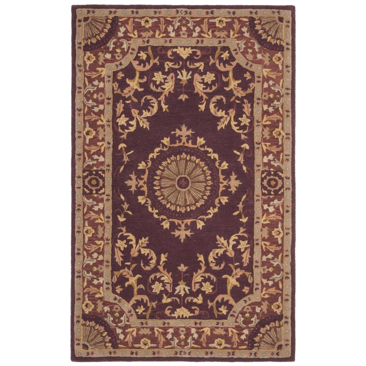 Empire EM459 Hand Tufted Indoor Area Rug - Burgundy - 5'x8' - Safavieh