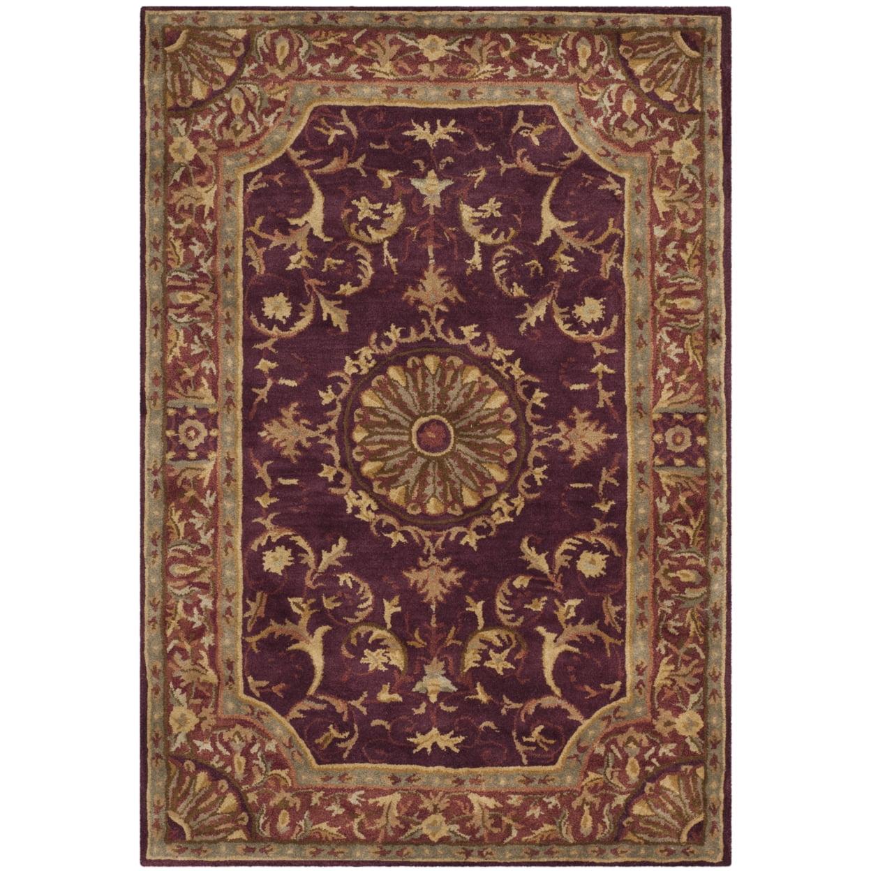 Empire EM459 Hand Tufted Wool Area Rug - Burgundy- 3' X 5' - Safavieh.