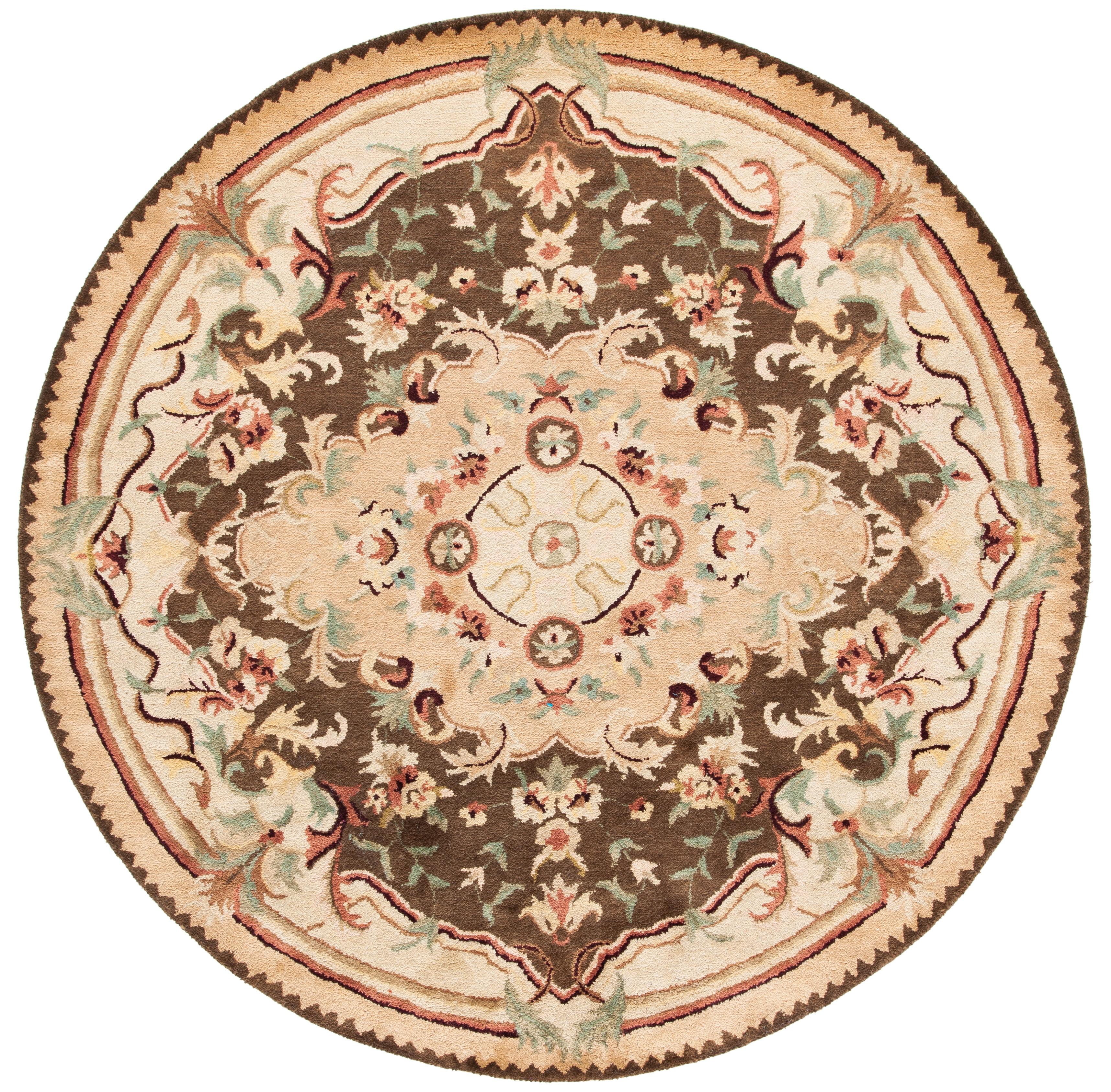 SAFAVIEH Alfombra Imperio EM823B Hecha a Mano Marrón/beige