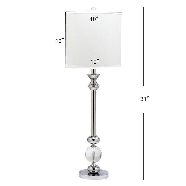 SAFAVIEH Erica 31 in. H Crystal Candlestick Table Lamp, Clear, Set of 2