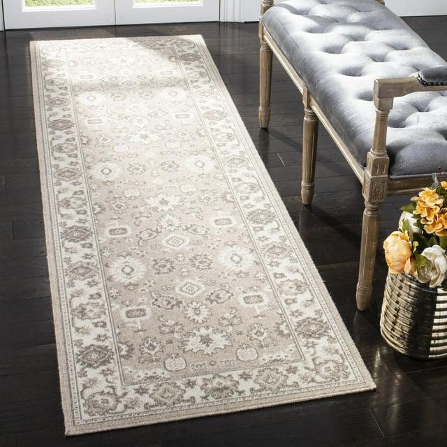 SAFAVIEH Essence Chanelle Floral Runner Rug, Taupe/Natural, 2'3" x 8'