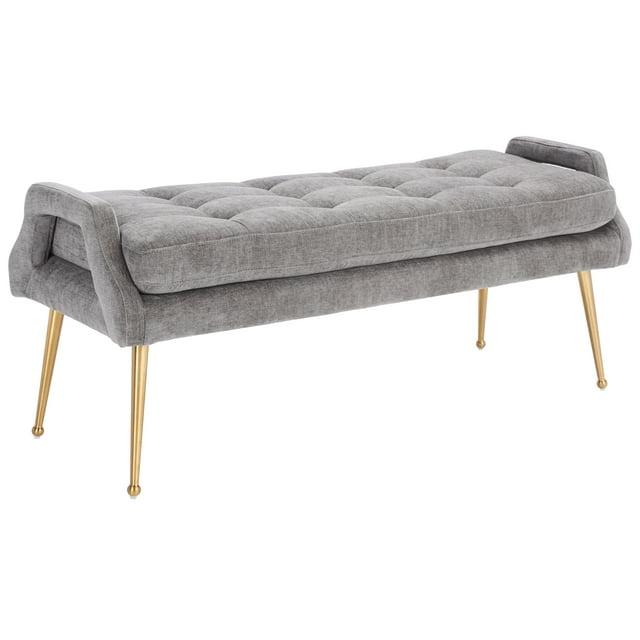 Everdeen Bench  - Charcoal/Gold - Safavieh