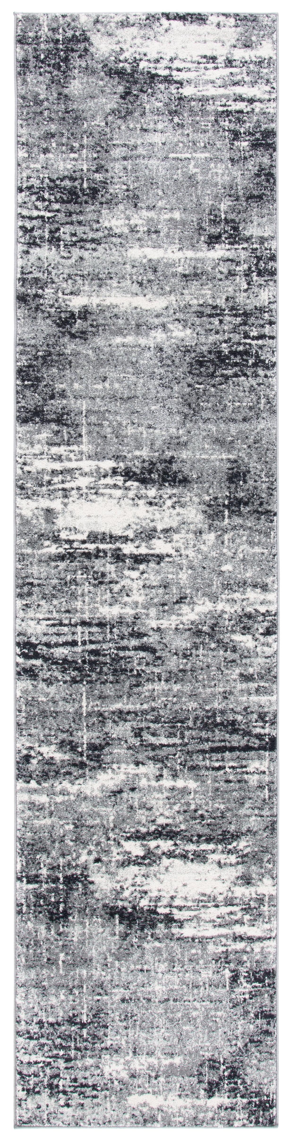 SAFAVIEH Evoke Frosina Abstract Runner Rug, Ivory/Dark Grey, 2'2" x 5'