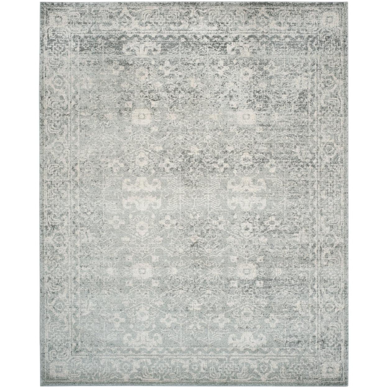 Evoke EVK270 Power Loomed Runner Rug  Silver / Ivory 2'-2" X 11' - Safavieh.