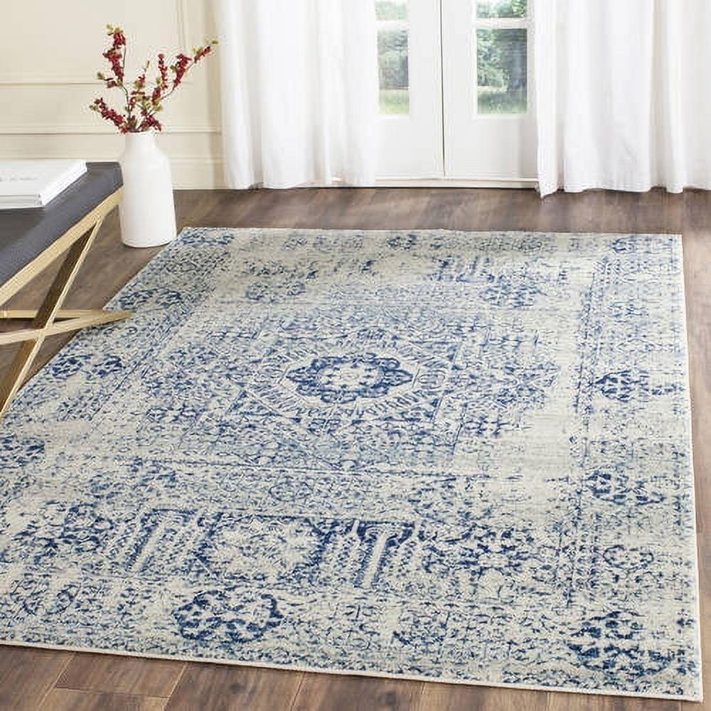 Evoke EVK260 Power Loomed Area Rug - Ivory/Blue - 8'x10' - Safavieh.