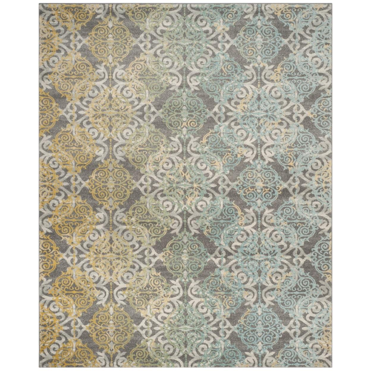 Evoke Grey and Ivory Synthetic Reversible Area Rug