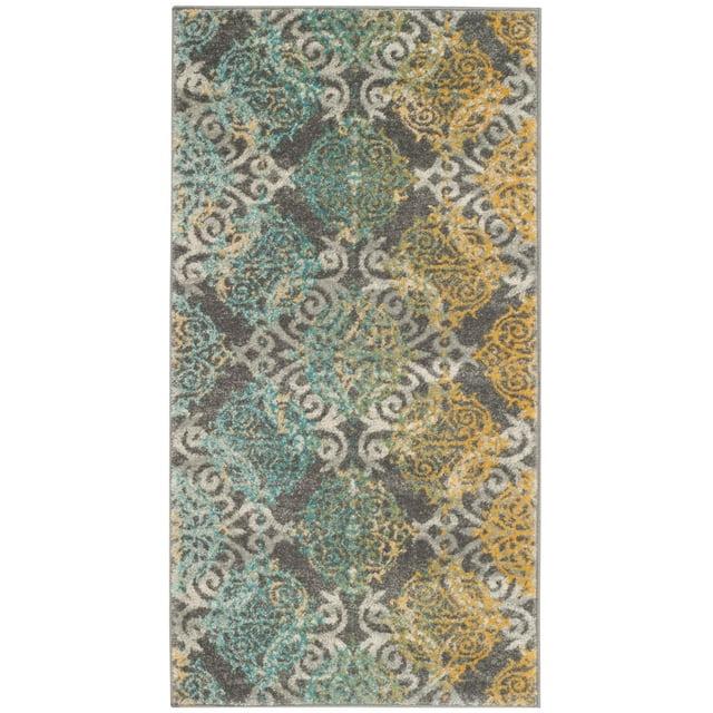 Evoke EVK230 Power Loomed Indoor Accent Rug - Grey/Ivory - 3'x5' - Safavieh