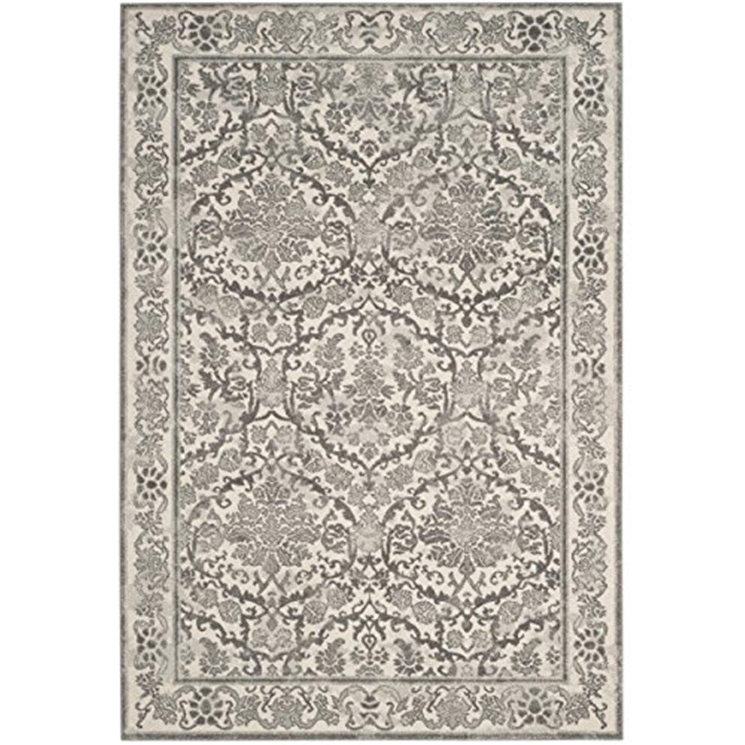 SAFAVIEH Evoke Lorna Traditional Bordered Area Rug, Ivory/Grey, 10' x 14'