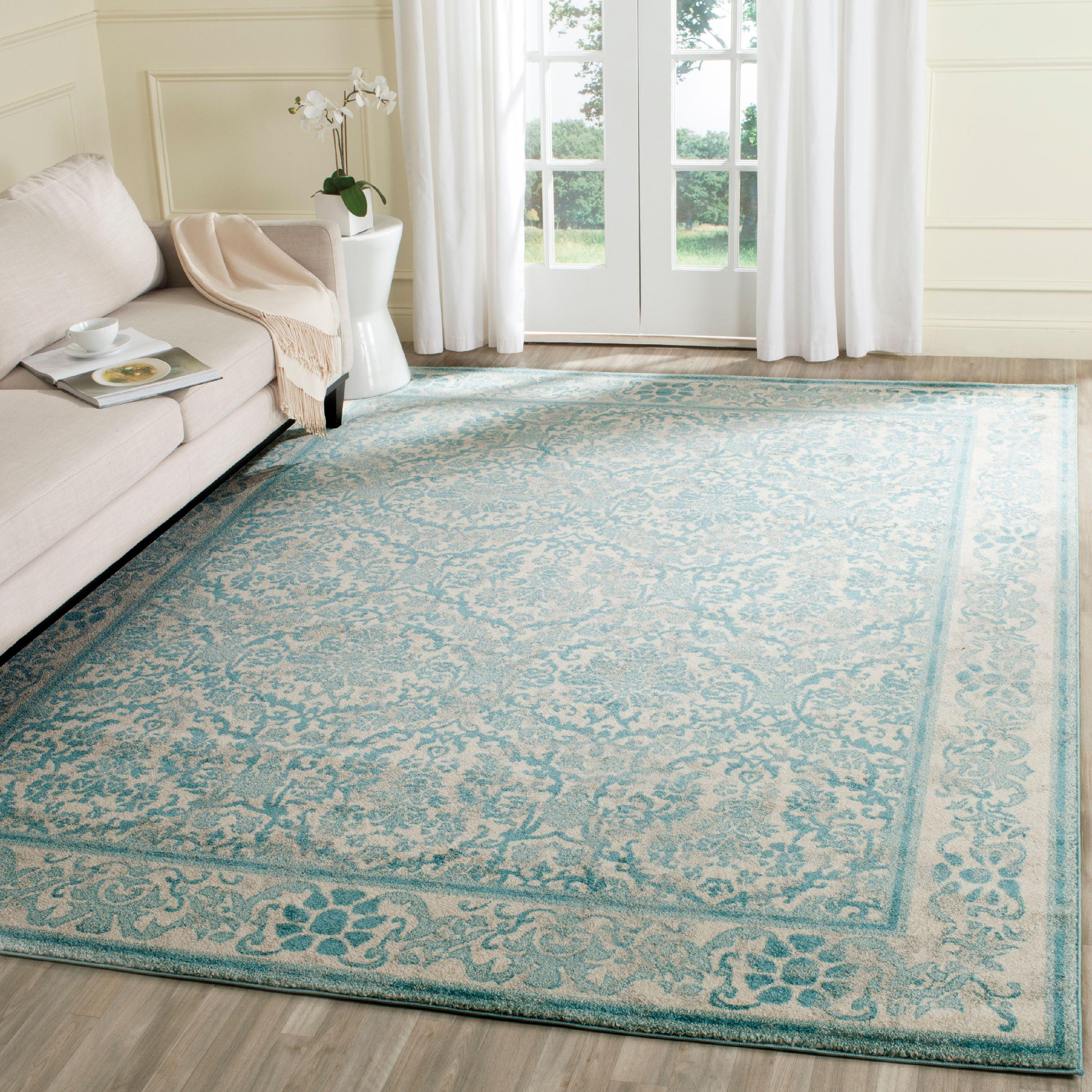 Evoke EVK242 Power Loomed Indoor Accent Rug - Ivory/Light Blue - 3'x5' - Safavieh