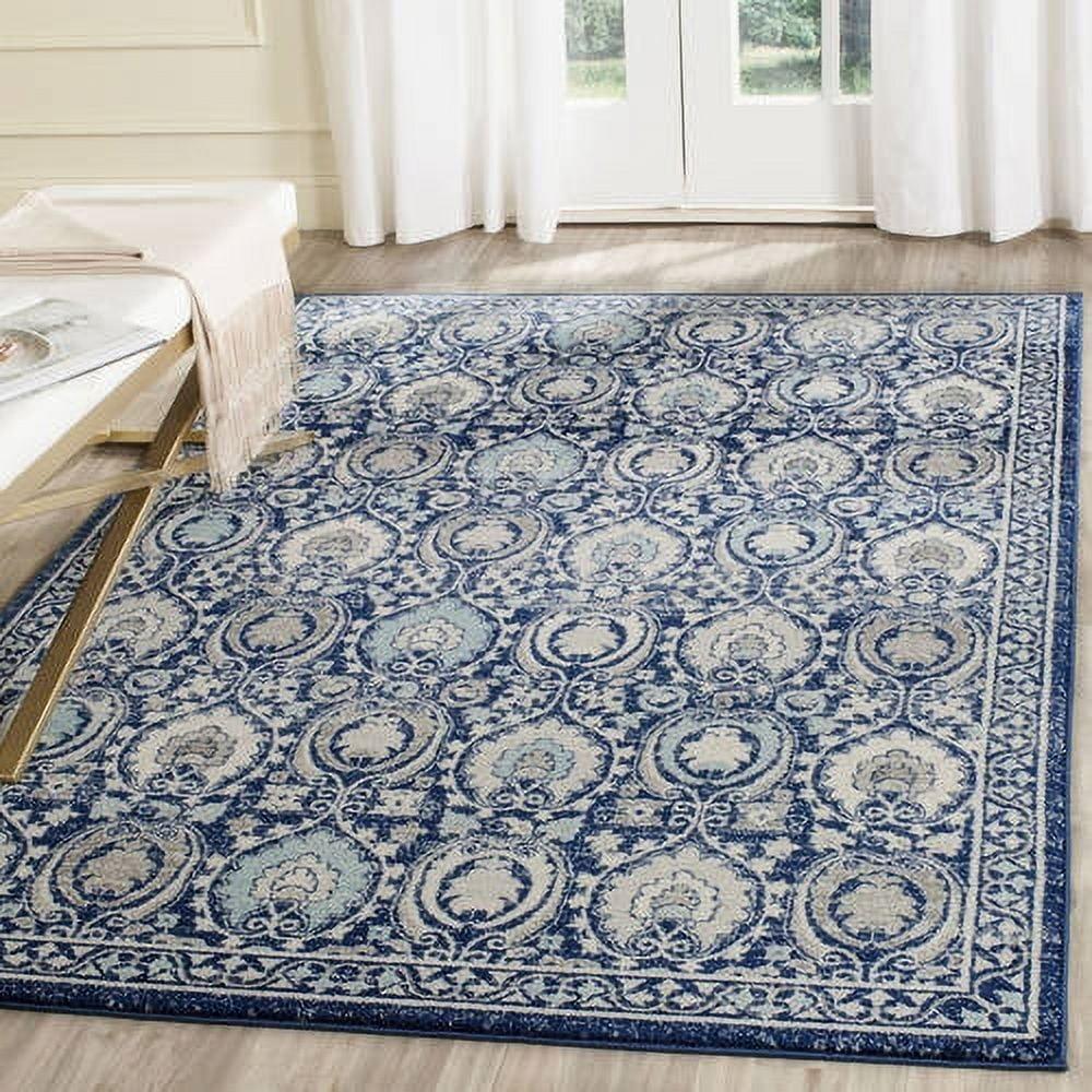 Evoke EVK251 Power Loomed Area Rug - Blue/Ivory - 8'x10' - Safavieh.