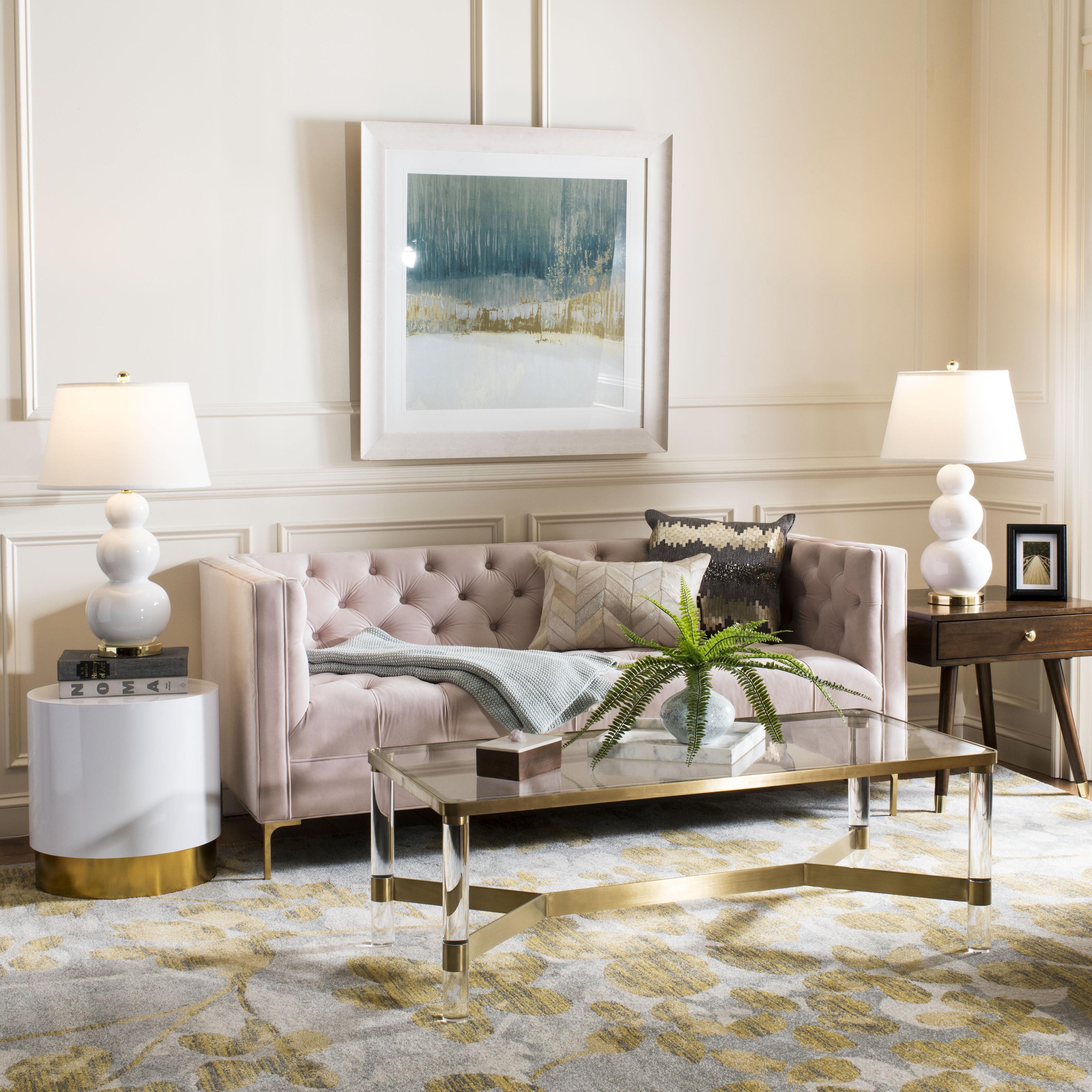 Evoke EVK236 Power Loomed Area Rug - Grey/Gold - 6'7"x9' - Safavieh.