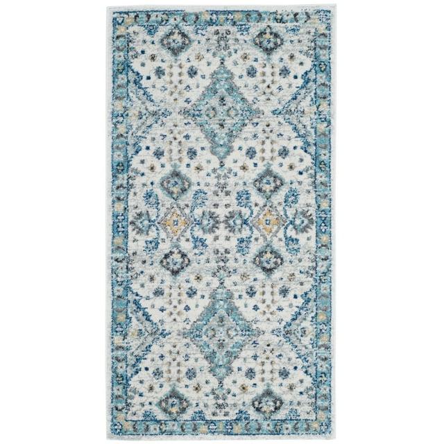 Evoke EVK224 Power Loomed Accent Rug - Ivory/Light Blue - 2'2"x4' - Safavieh.