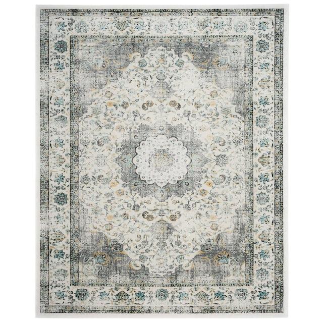 Evoke EVK220 Power Loomed Area Rug - Grey/Gold - 10'x14' - Safavieh.