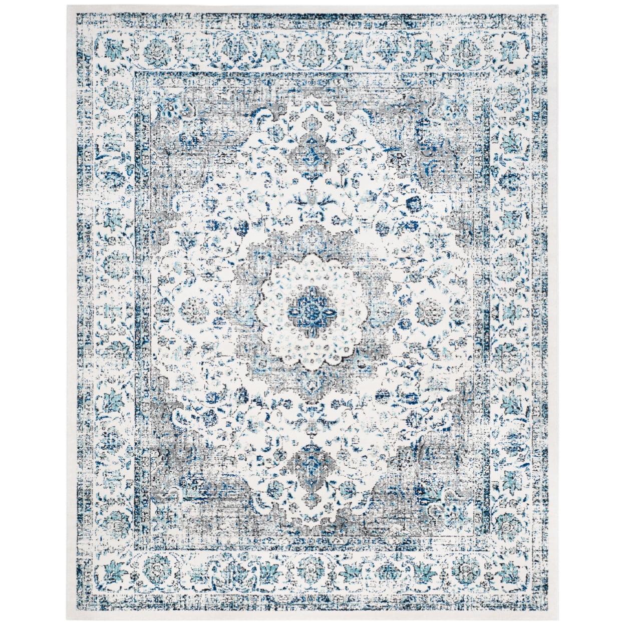 Evoke EVK220 Power Loomed Area Rug - Ivory/Grey - 11'x15' - Safavieh.