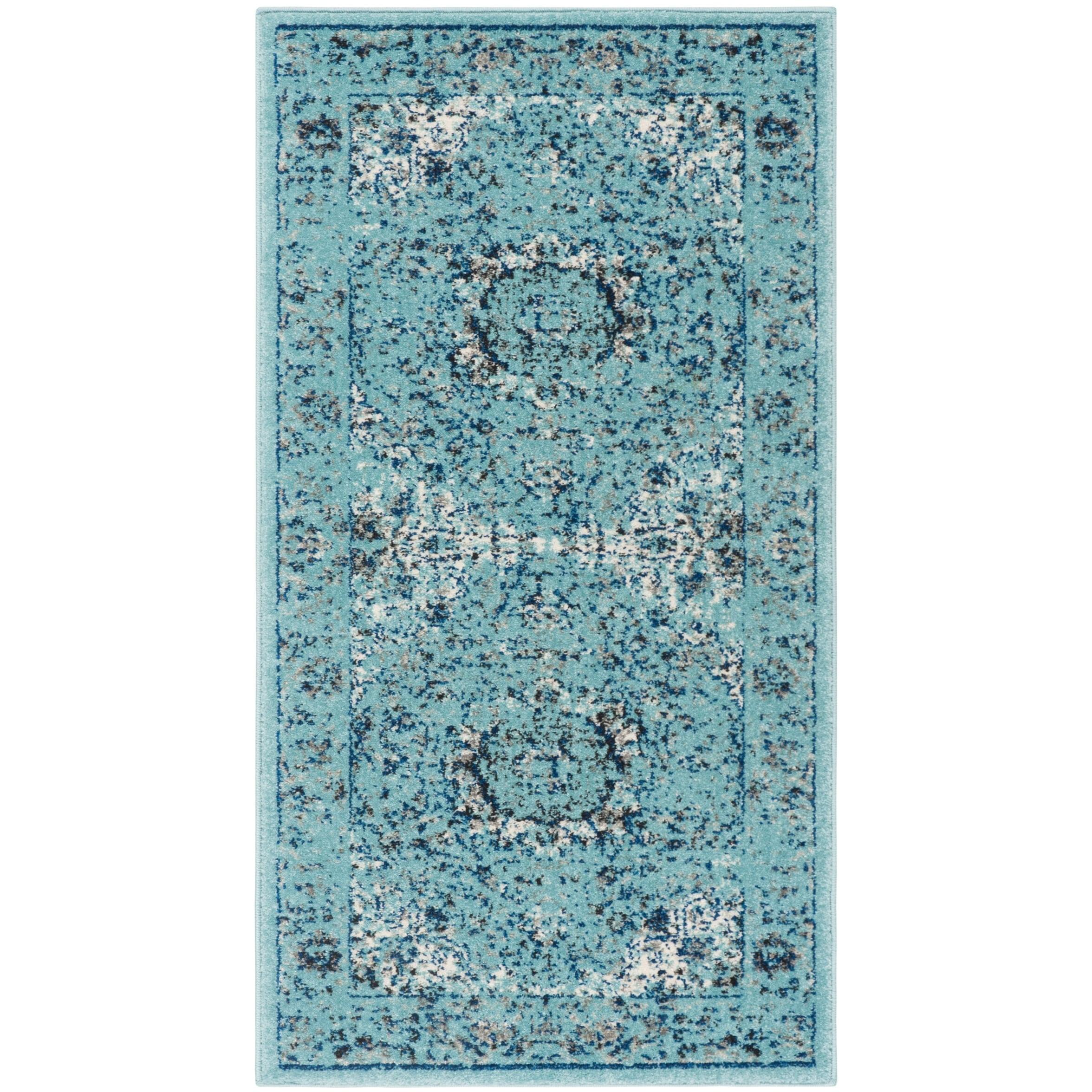 Evoke EVK220 Power Loomed Accent Rug - Light Blue/Light Blue - 2'2"x4' - Safavieh.