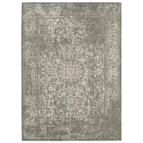Evoke EVK256 Power Loomed Indoor Area Rug - Silver/Ivory - 6'7"x9' - Safavieh