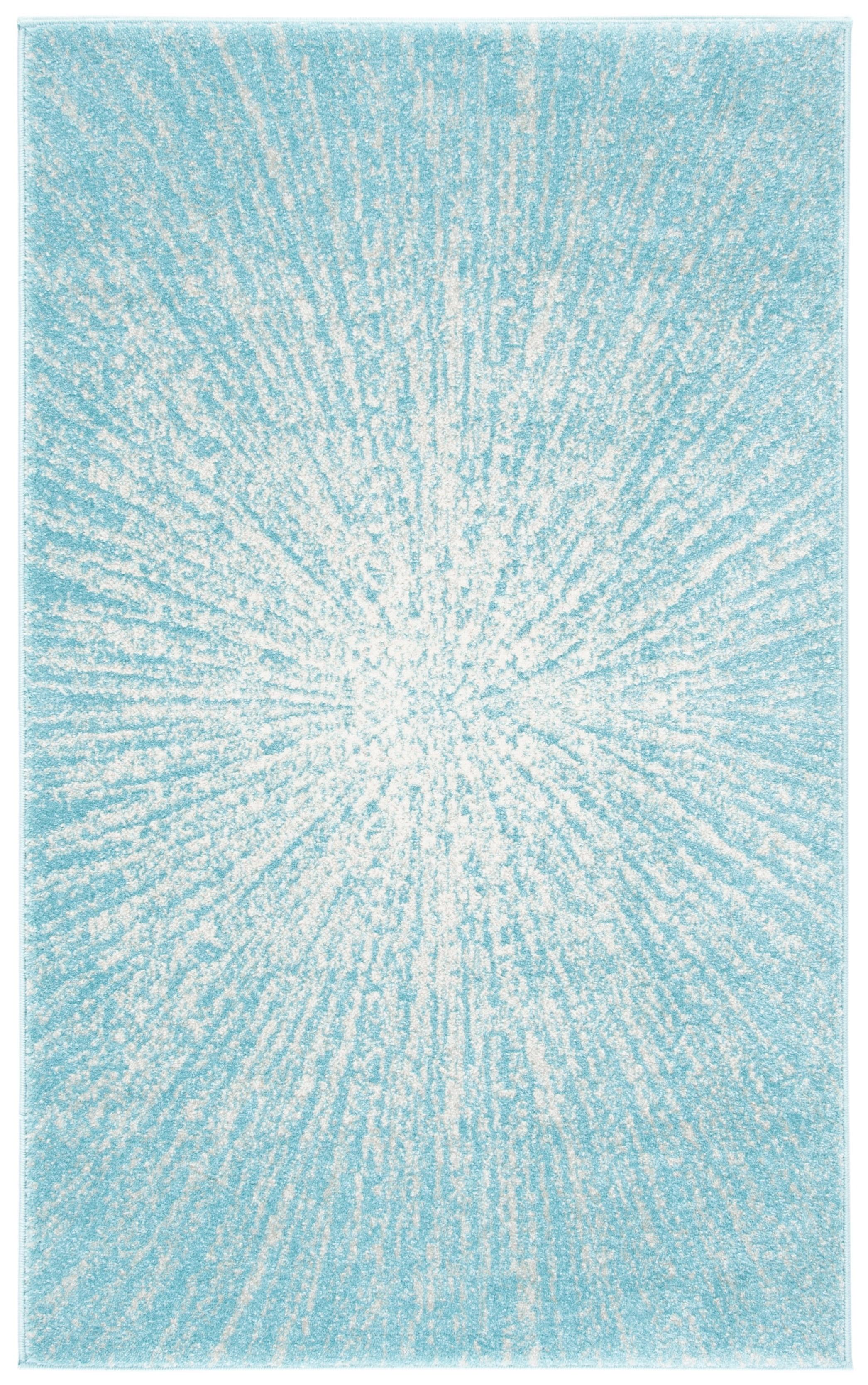 Evoke EVK228 Power Loomed Indoor Accent Rug - Aqua/Ivory - 2'2"x4' - Safavieh
