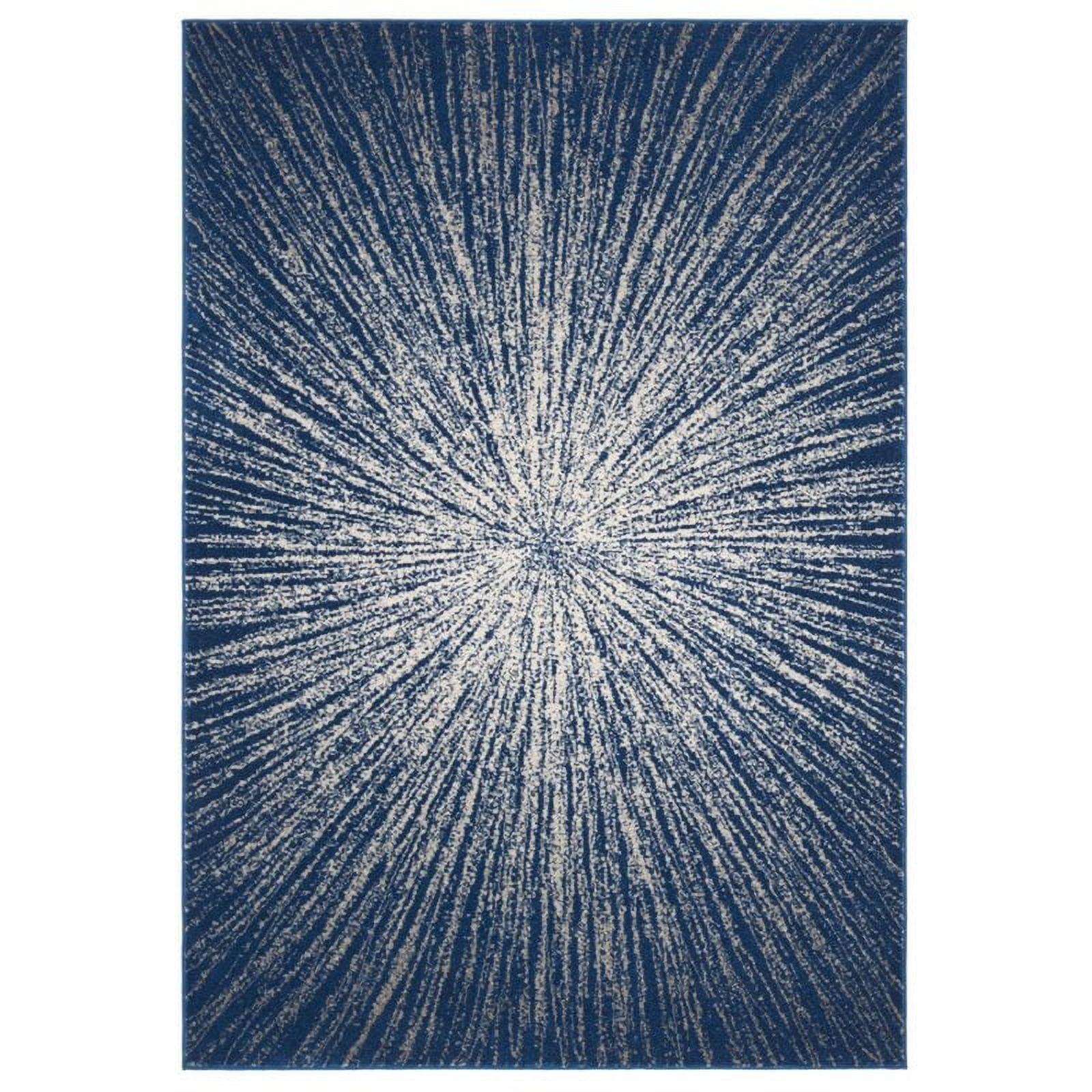 Evoke EVK228 Power Loomed Indoor Runner - Navy/Ivory - 2'2"x7' - Safavieh