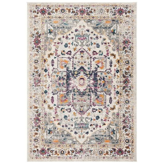 Evoke EVK275 Power Loomed Indoor Area Rug - Ivory/Grey - 5'3"x7'6" - Safavieh