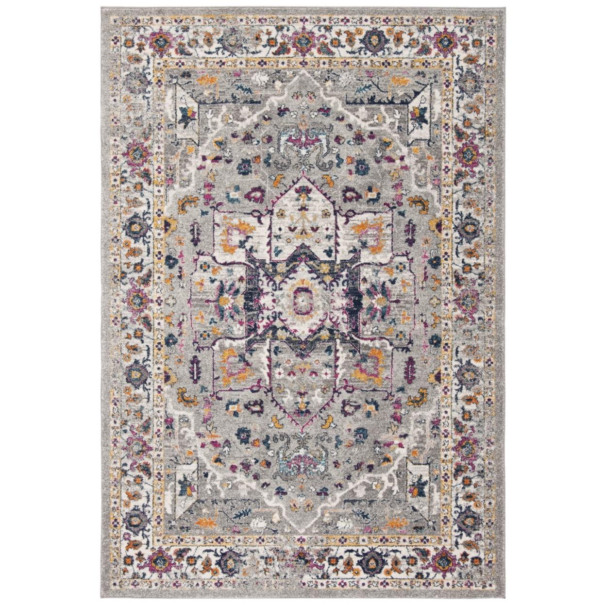 SAFAVIEH Evoke Westley Traditional Floral Area Rug, Grey, 3' x 5'