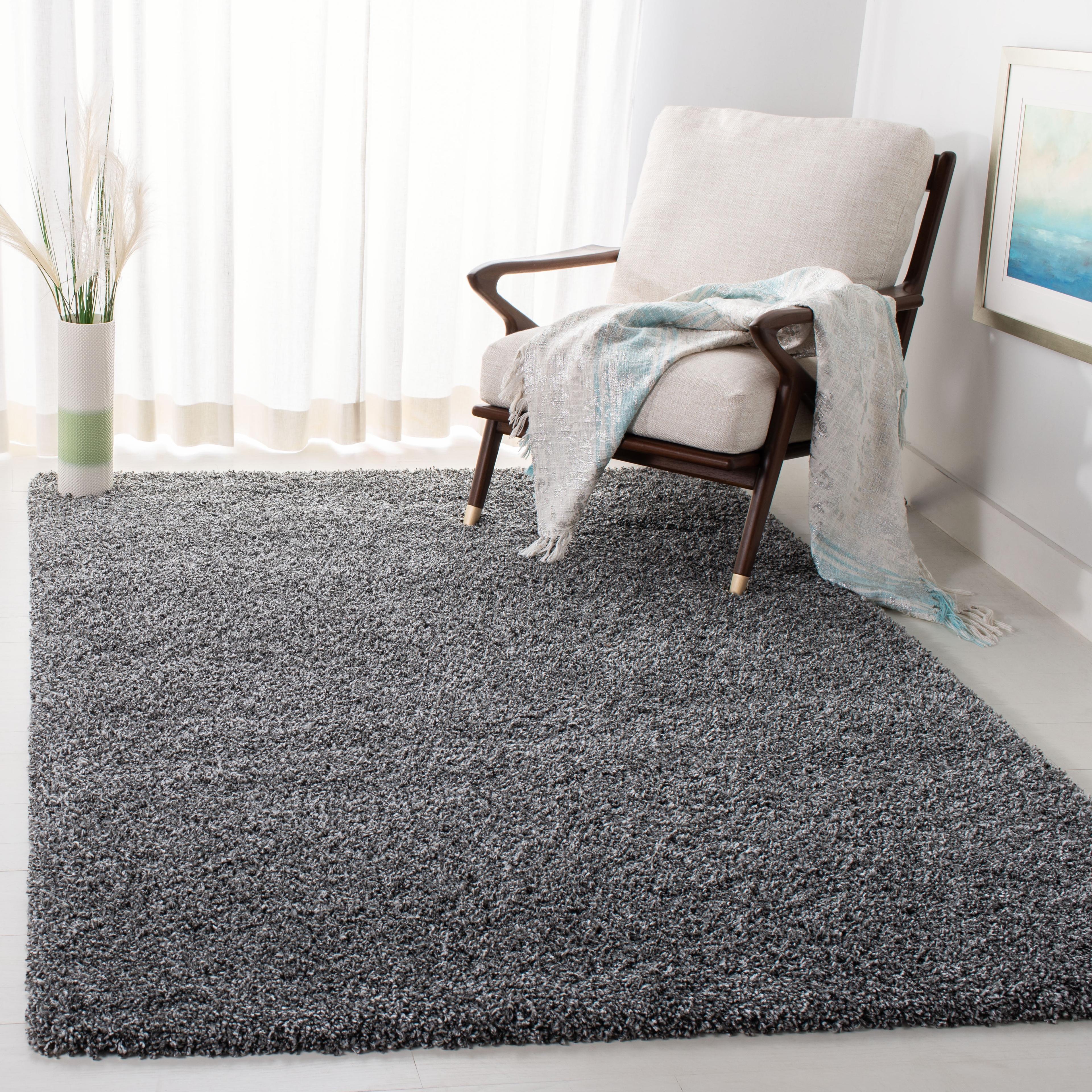 Evolution Shag 500 EVO520 Power Loomed Indoor Area Rug - Dark Grey - 6'7"x6'7" - Safavieh