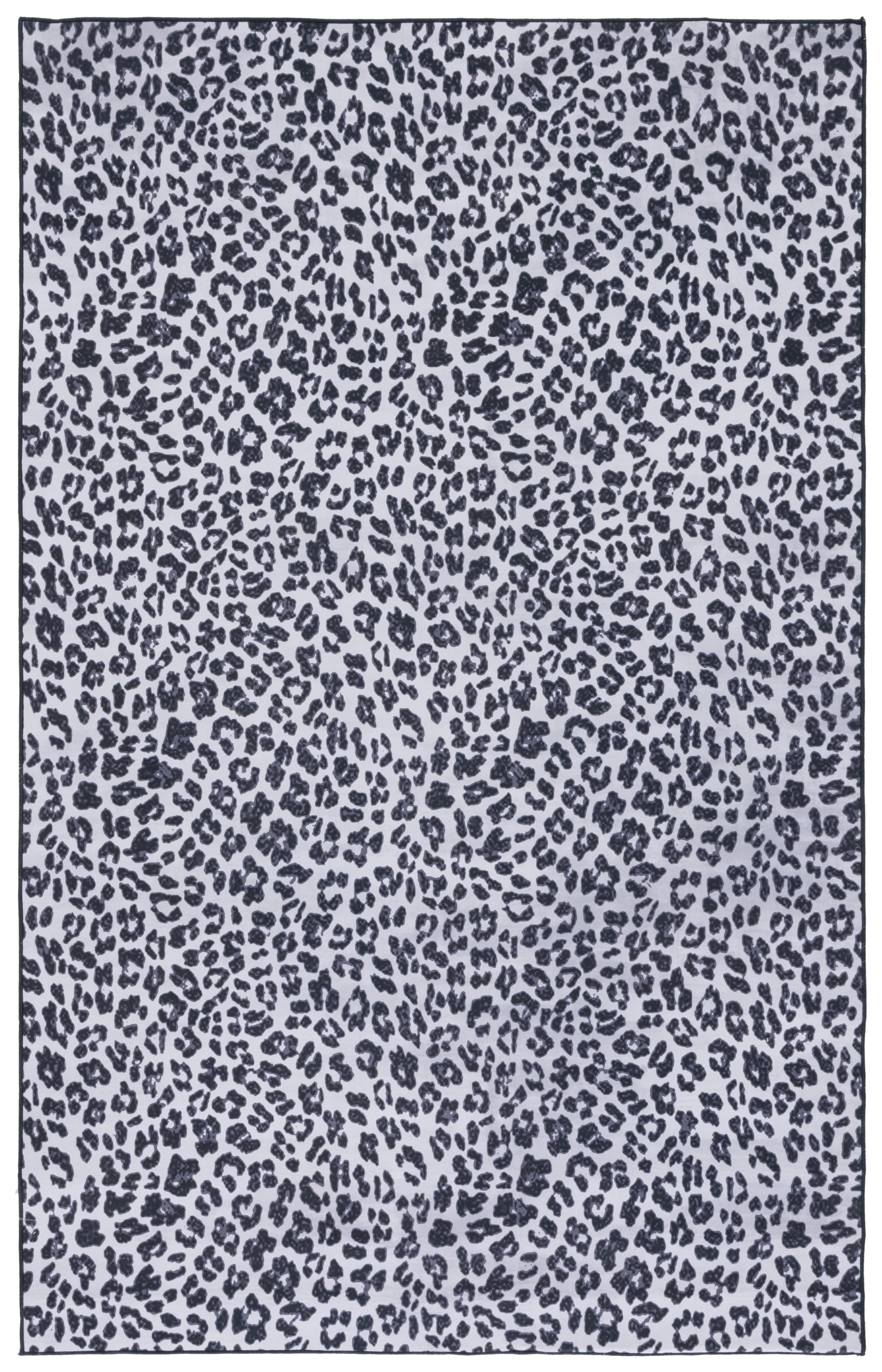 Faux Hide FAH505 Power Loomed Machine Washable Indoor Accent Rug - Ivory/Black - 3'x5' - Safavieh