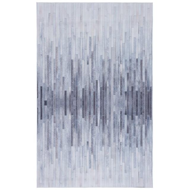 Faux Hide FAH510 Power Loomed Machine Washable Area Rug - Ivory/Light Grey - 4'x6' - Safavieh.