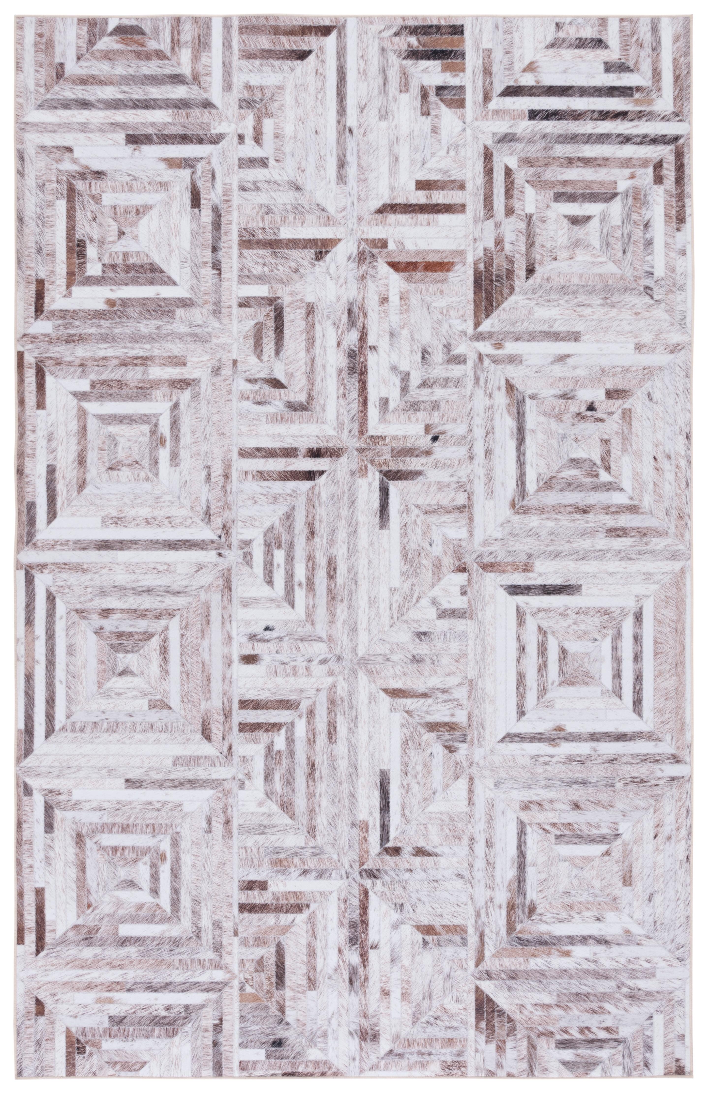 Foundry Select Faux Hide Performance Machine Washable Geometric Rug