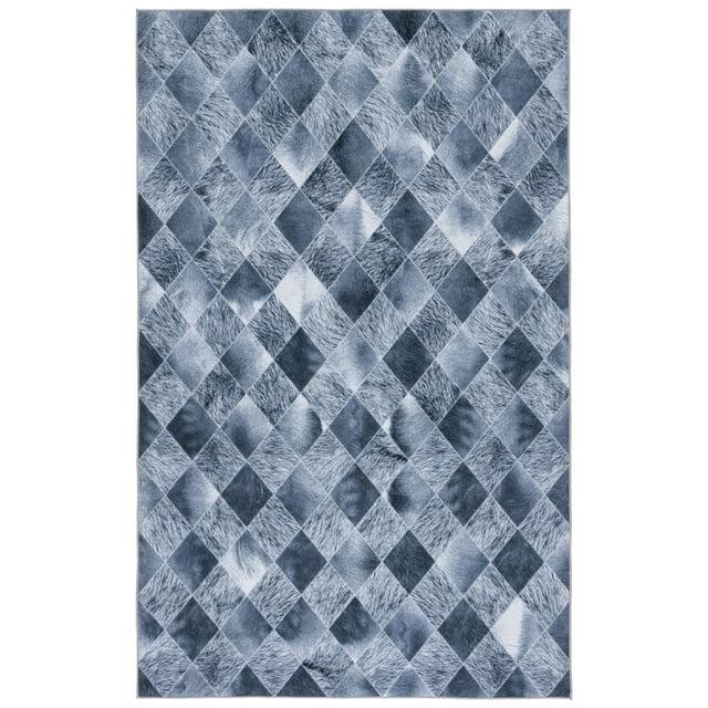 Faux Hide FAH550 Power Loomed Machine Washable Area Rug - Grey/Dark Grey - 8'x10' - Safavieh.