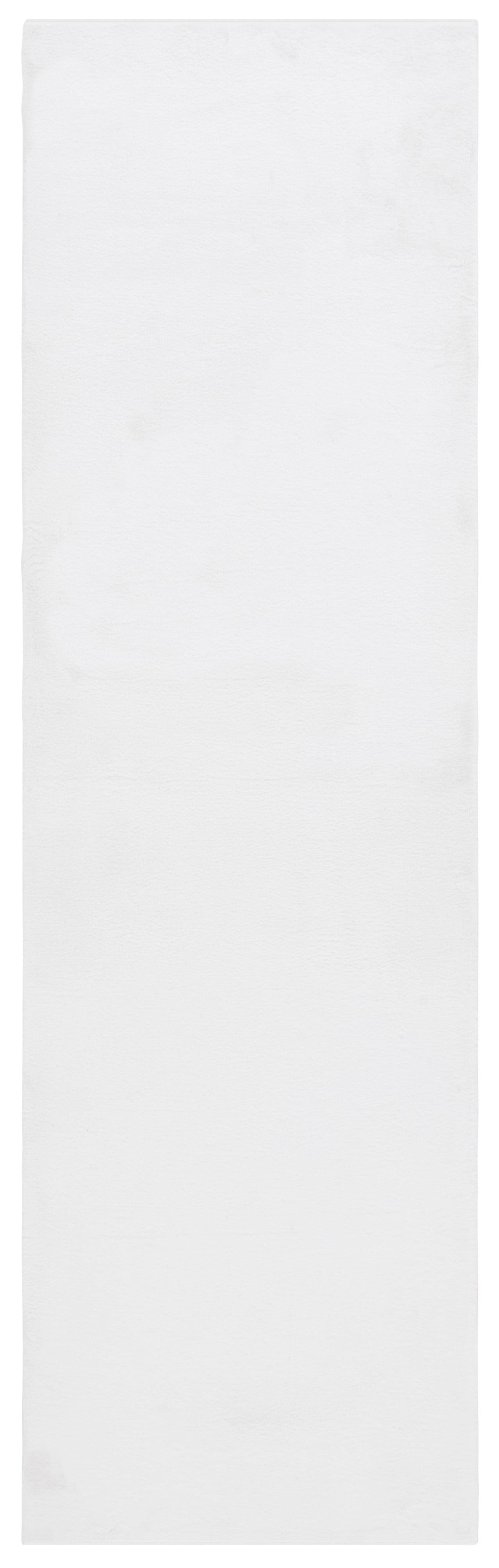 SAFAVIEH Faux Rabbit Fur Daven Solid Polyester Machine Washable Runner Rug, Ivory, 2'3" x 10'