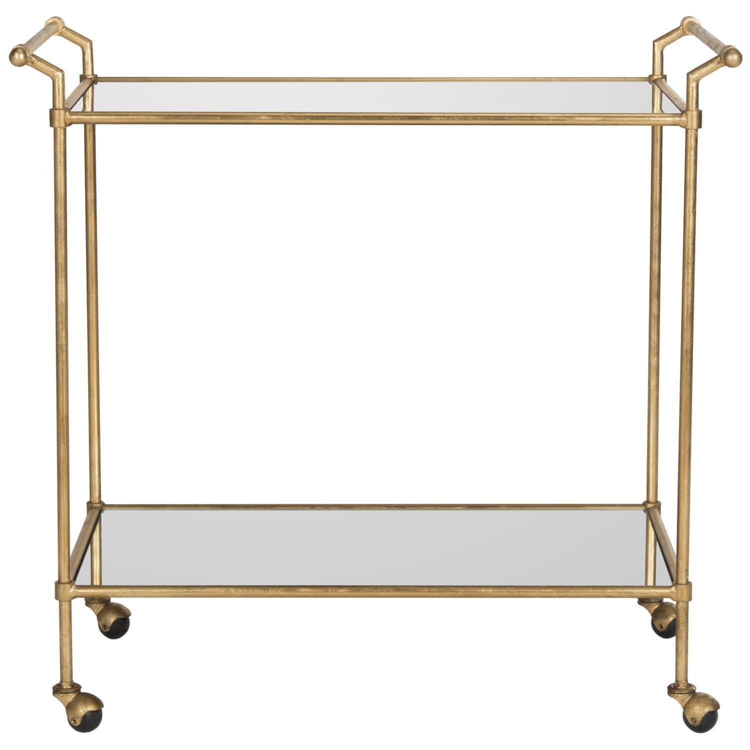 Felicity Bar Cart - Gold/Mirror - Safavieh