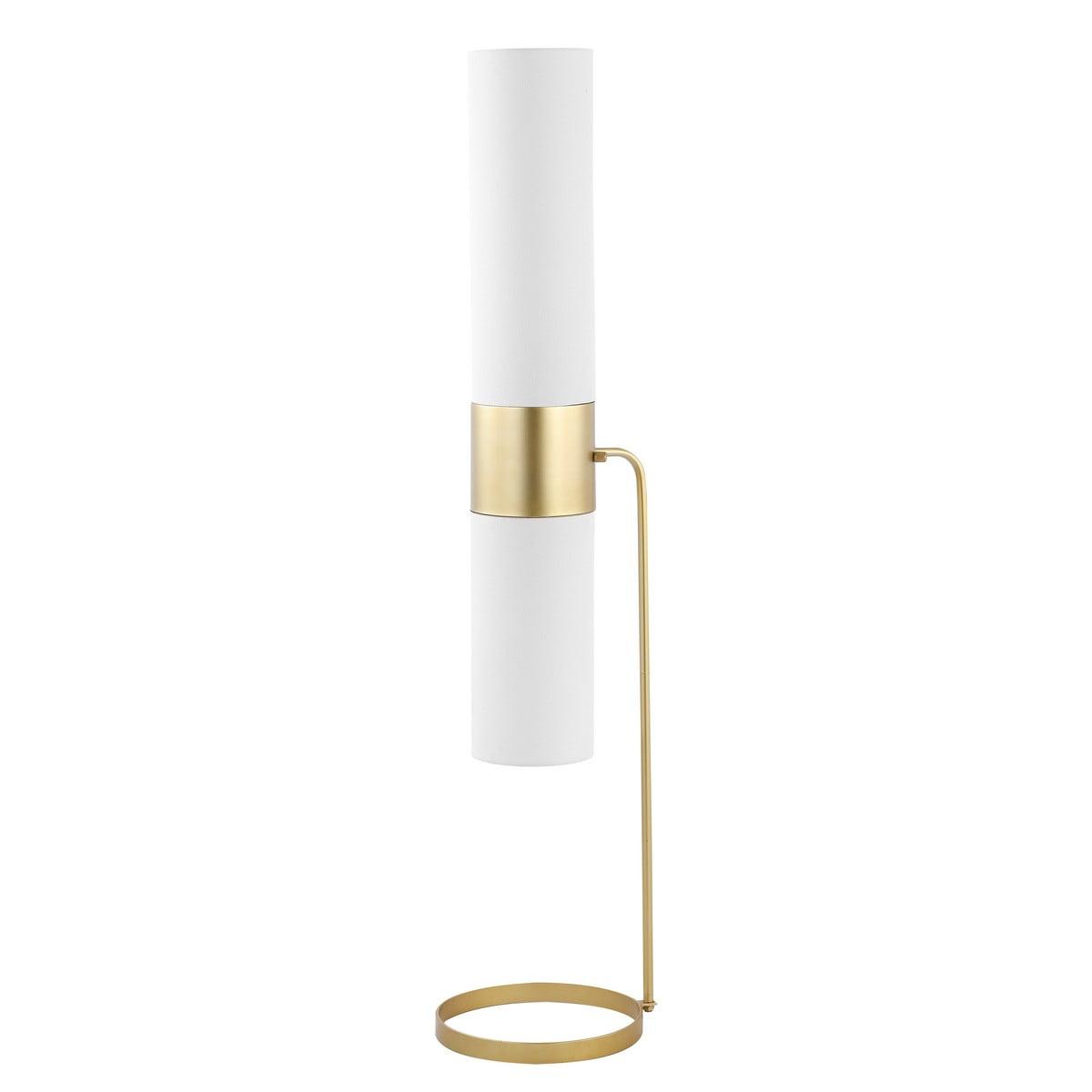 Fierro 55" Gold and White Modern Minimalist Floor Lamp