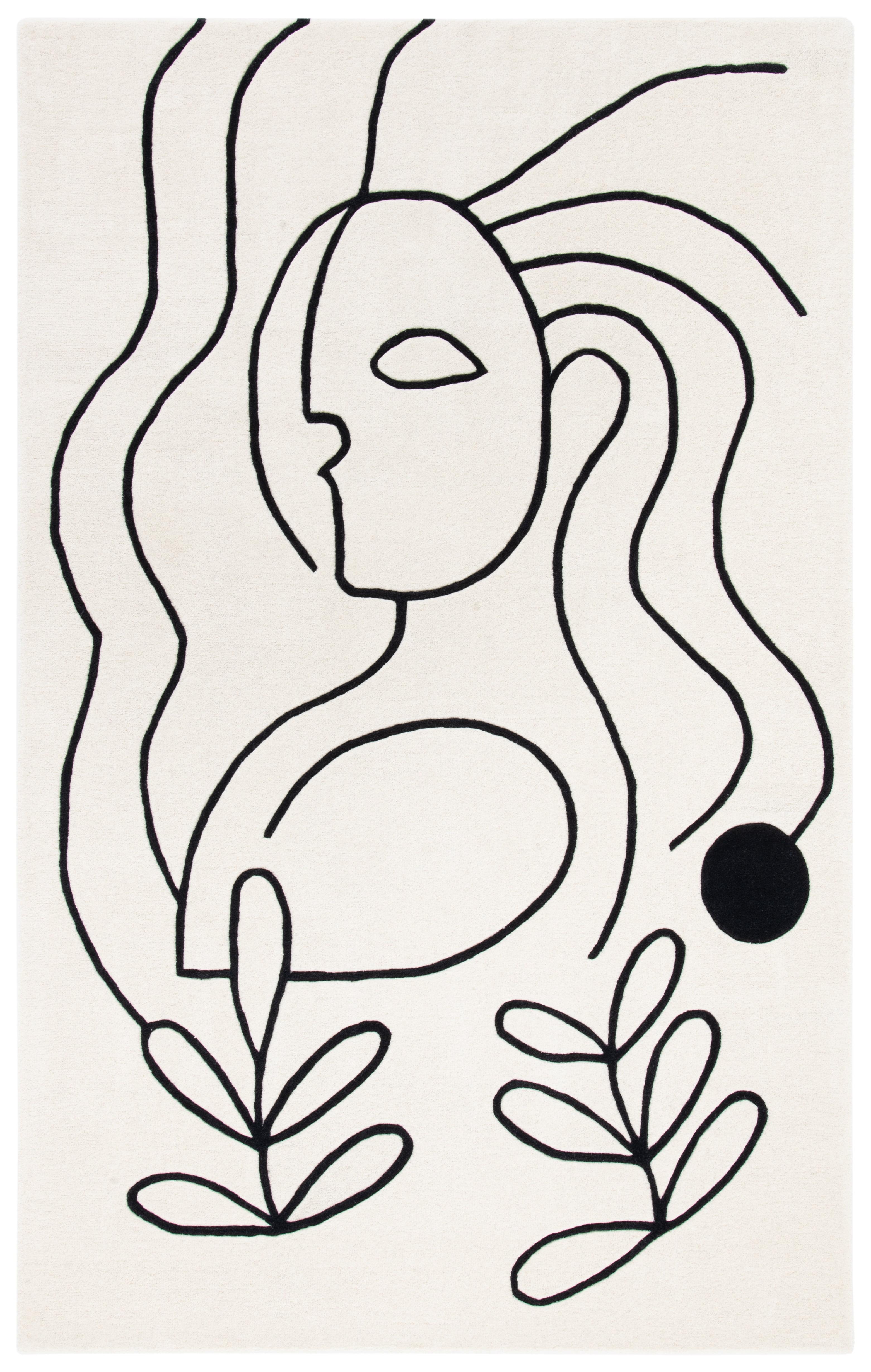 Fifth Avenue FTV111 Hand Tufted Area Rug - Ivory/Black - 3'x5' - Safavieh.
