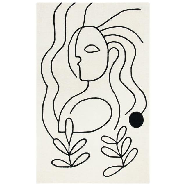 Fifth Avenue FTV111 Hand Tufted Area Rug - Ivory/Black - 3'x5' - Safavieh.