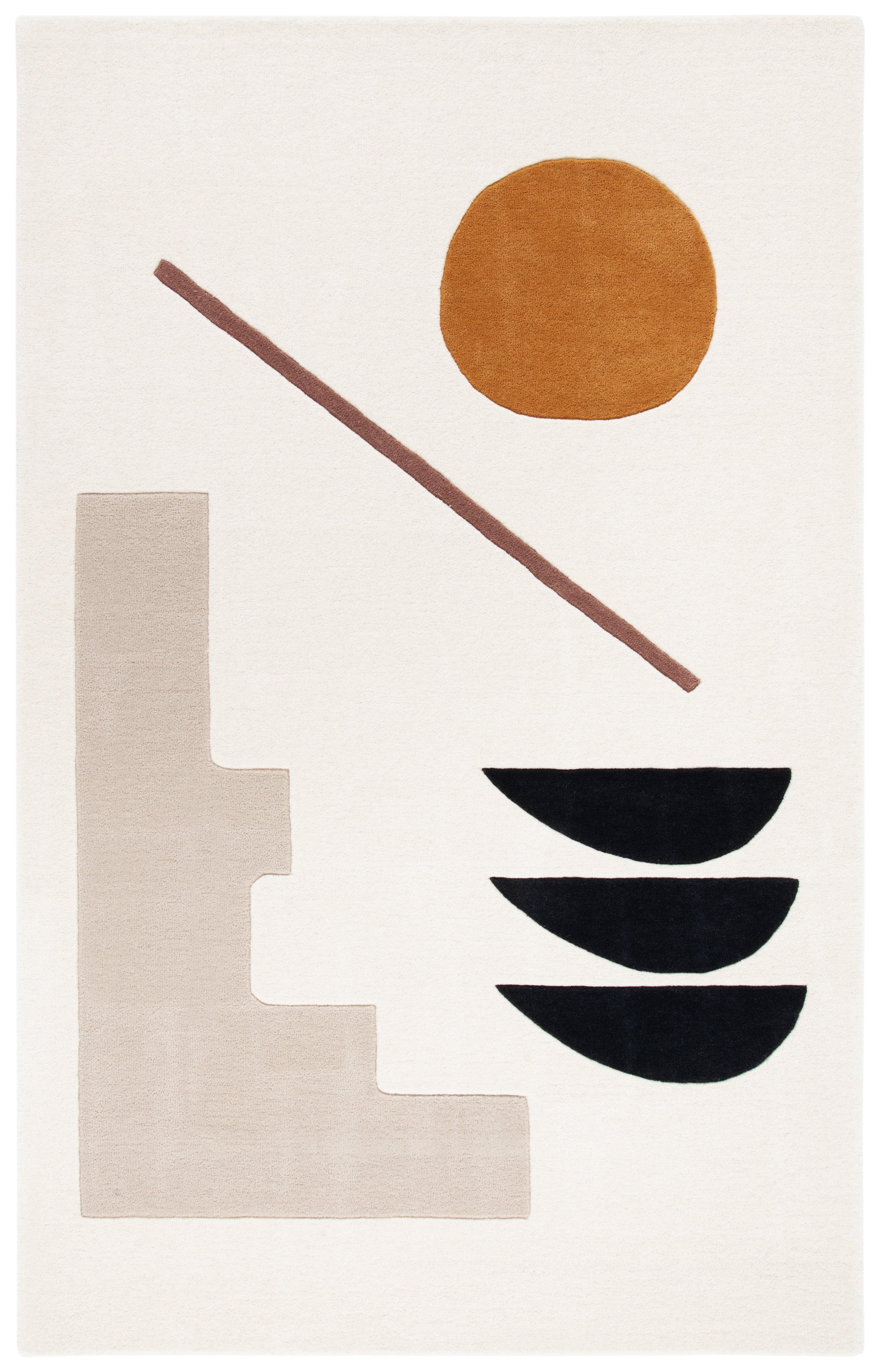 Fifth Avenue FTV115 Hand Tufted Area Rug - Ivory/Brown - 3'x5' - Safavieh.