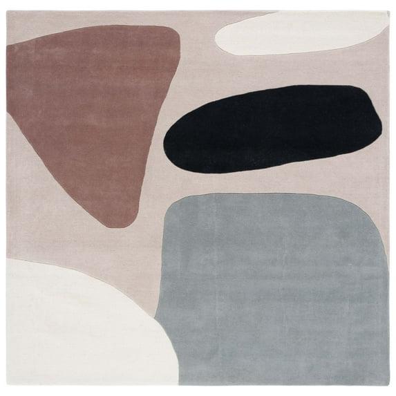 Fifth Avenue FTV119 Hand Tufted Area Rug - Beige/Black - 7'x7' - Safavieh.