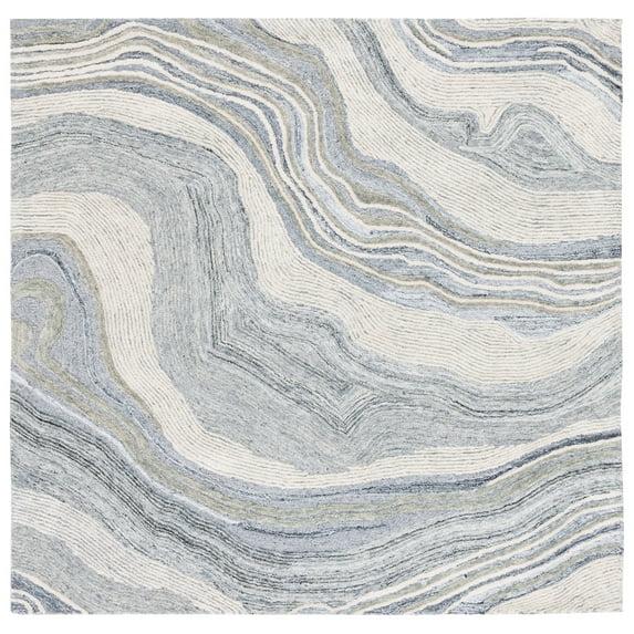 Fifth Avenue FTV121 Hand Tufted Indoor Area Rug - Grey/Ivory - 6'x6' - Safavieh