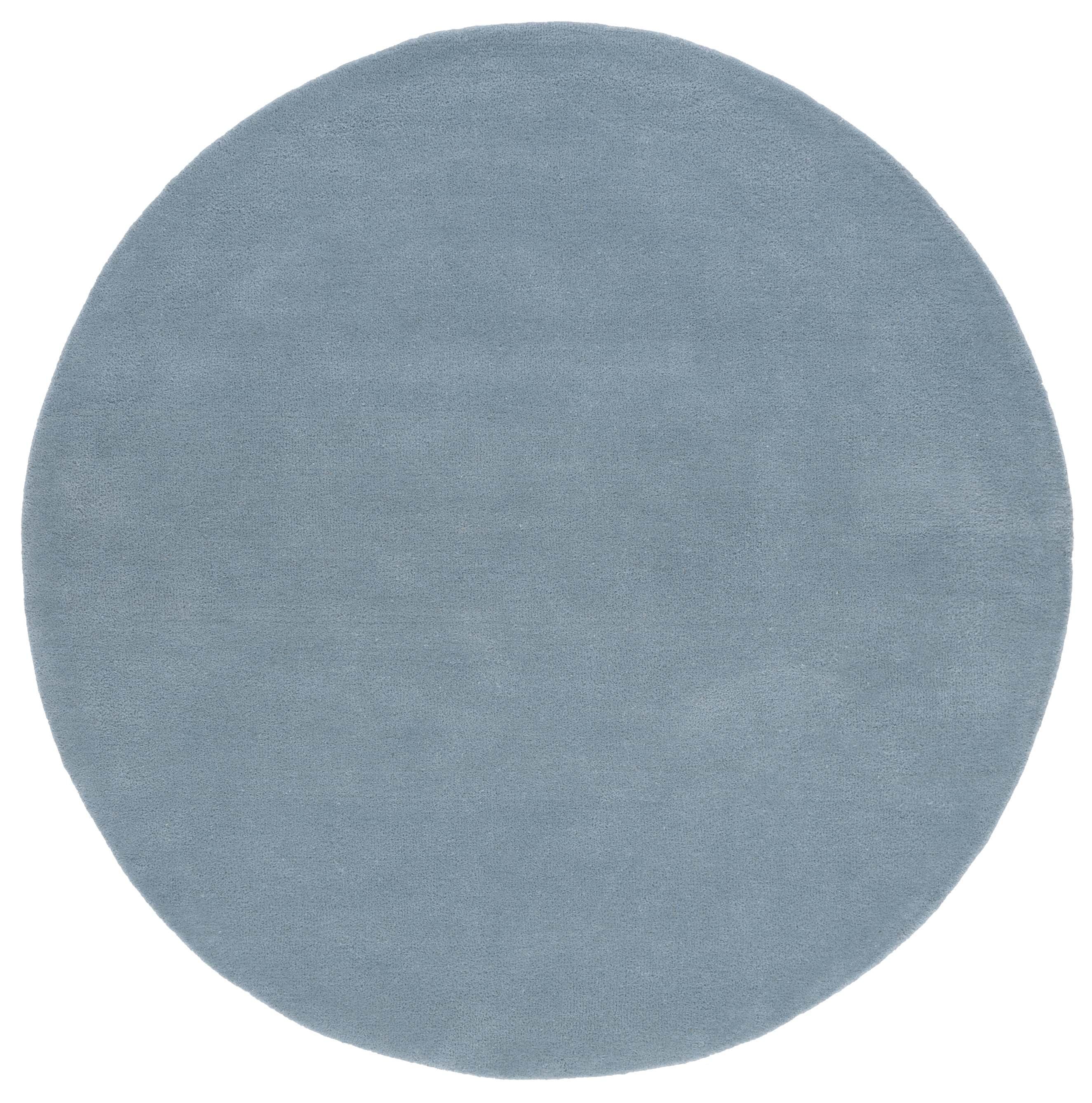 SAFAVIEH Fifth Avenue Debra Solid Area Rug, Blue, 5' x 5' Round