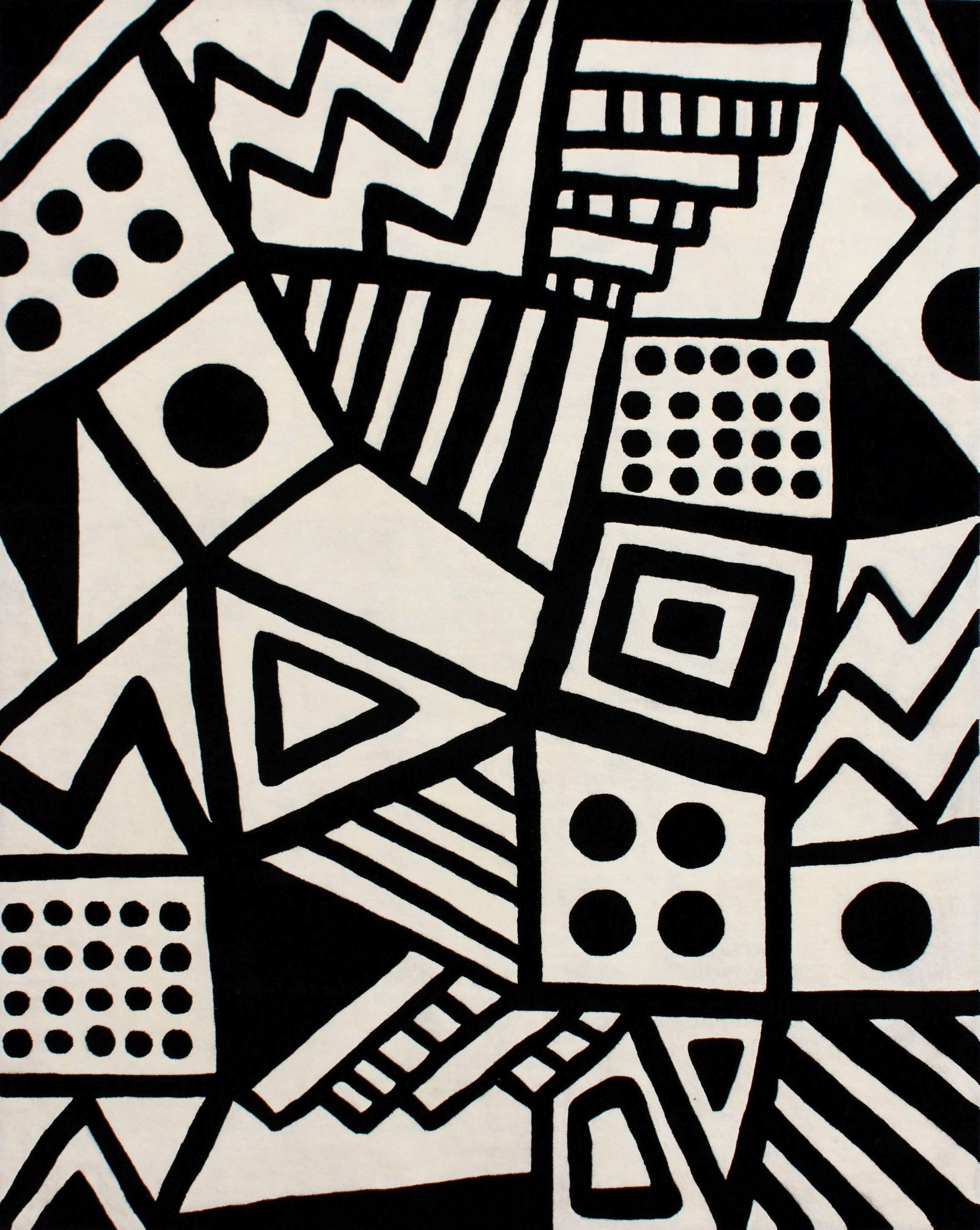 Fifth Avenue FTV124 Hand Tufted Area Rug - Ivory/Black - 3'x5' - Safavieh.