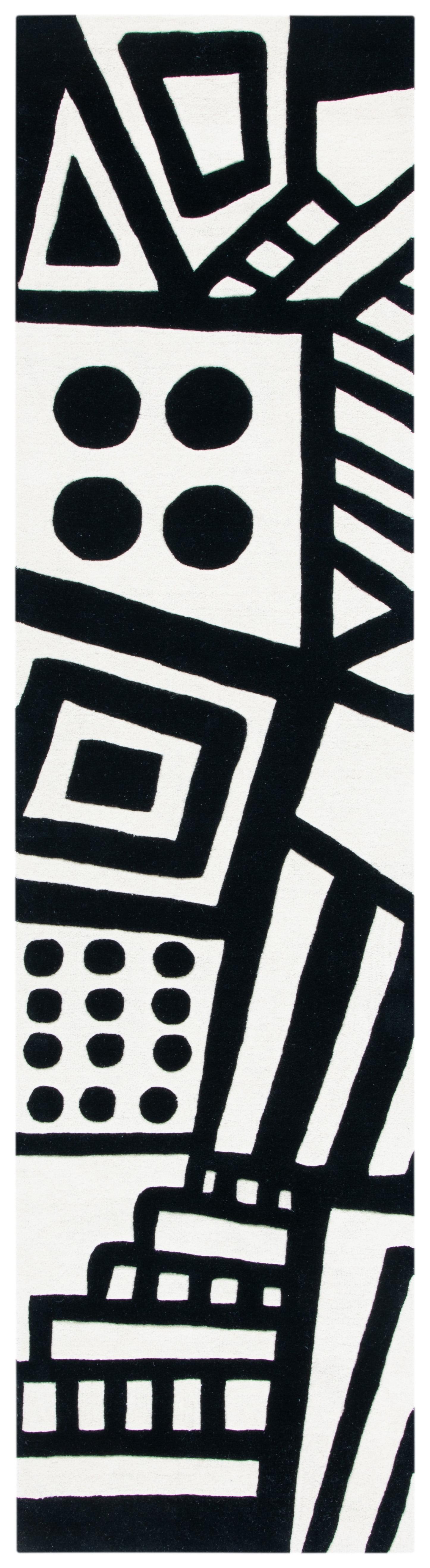 Fifth Avenue FTV124 Hand Tufted Runner Rug - Ivory/Black - 2'3"x9' - Safavieh.