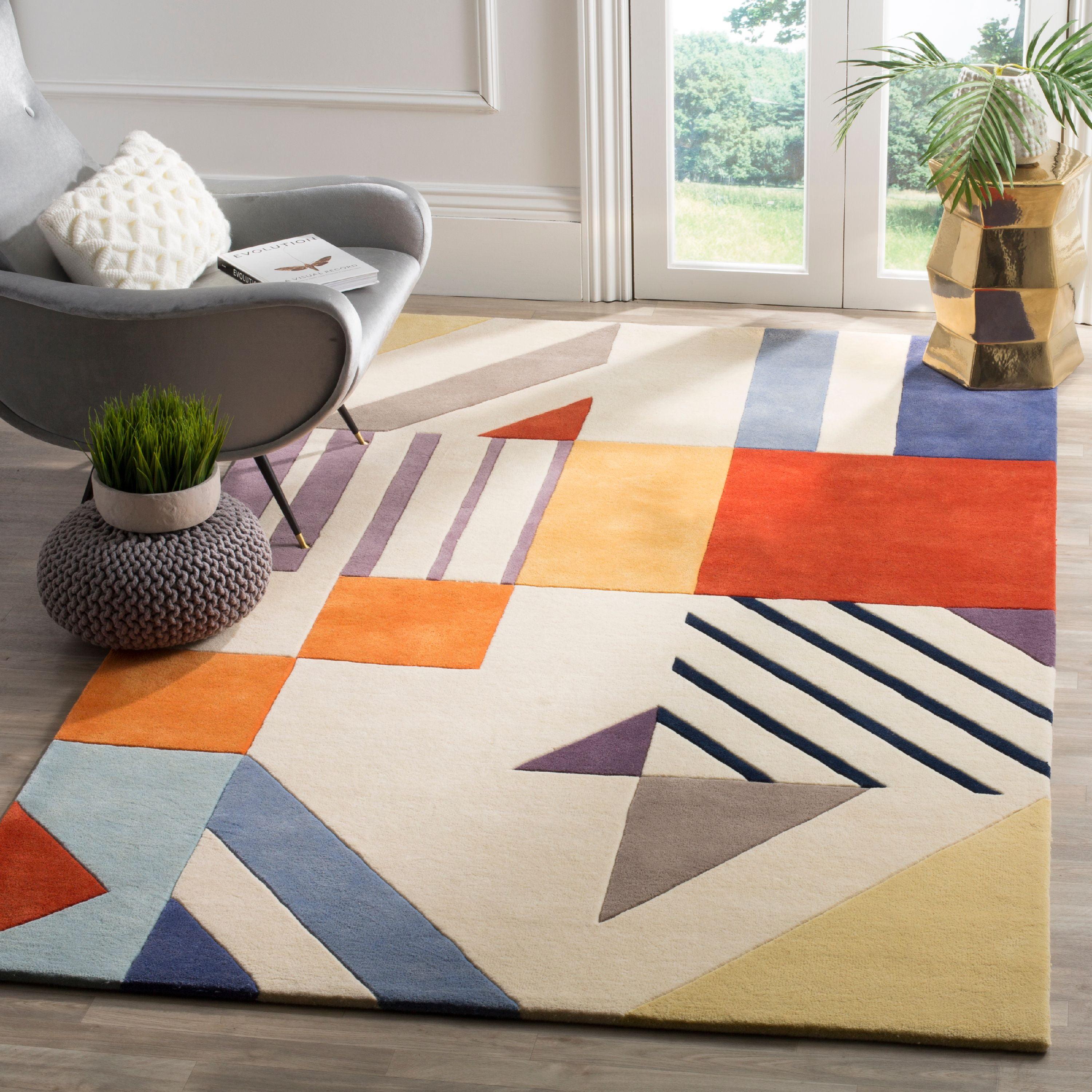 Fifth Avenue FTV120 Hand Tufted Area Rug - Ivory/Multi - 5'x8' - Safavieh.