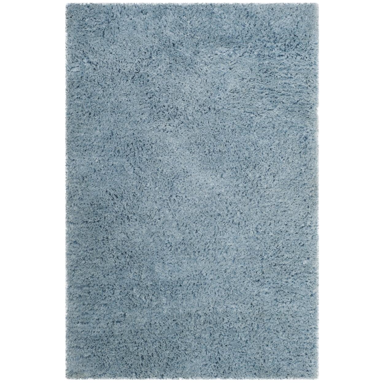 Sheep Shag SSG212 Hand Woven Area Rug - Aqua - 4'x6' - Safavieh.