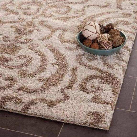 Florida Shag SG462 Power Loomed Indoor Area Rug - Cream/Beige - 8'x10' - Safavieh.