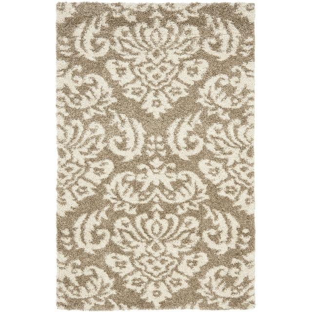 Florida Shag SG460 Power Loomed Indoor Accent Rug - Beige/Cream - 2'3"x4' - Safavieh