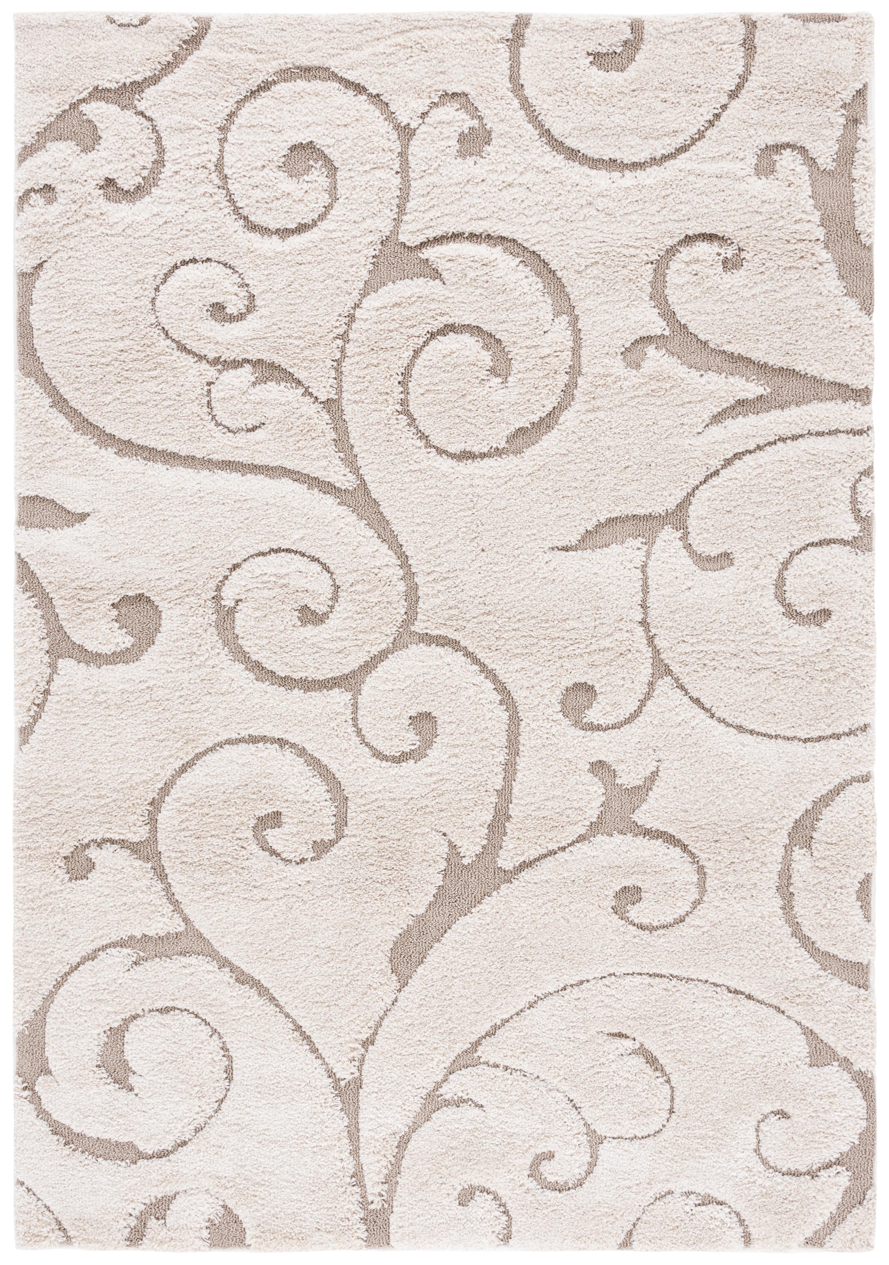 Florida Shag SG455 Power Loomed Indoor Area Rug - Cream/Beige - 4'x6' - Safavieh.