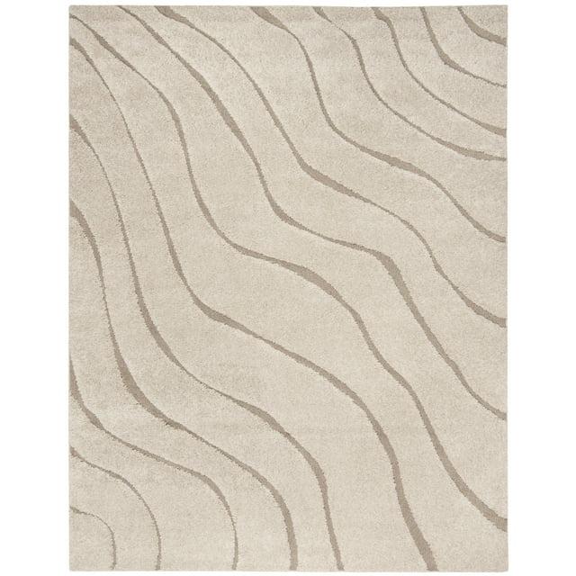 Florida Shag SG472 Power Loomed Indoor Area Rug - Cream/Beige - 5'3"x7'6" - Safavieh