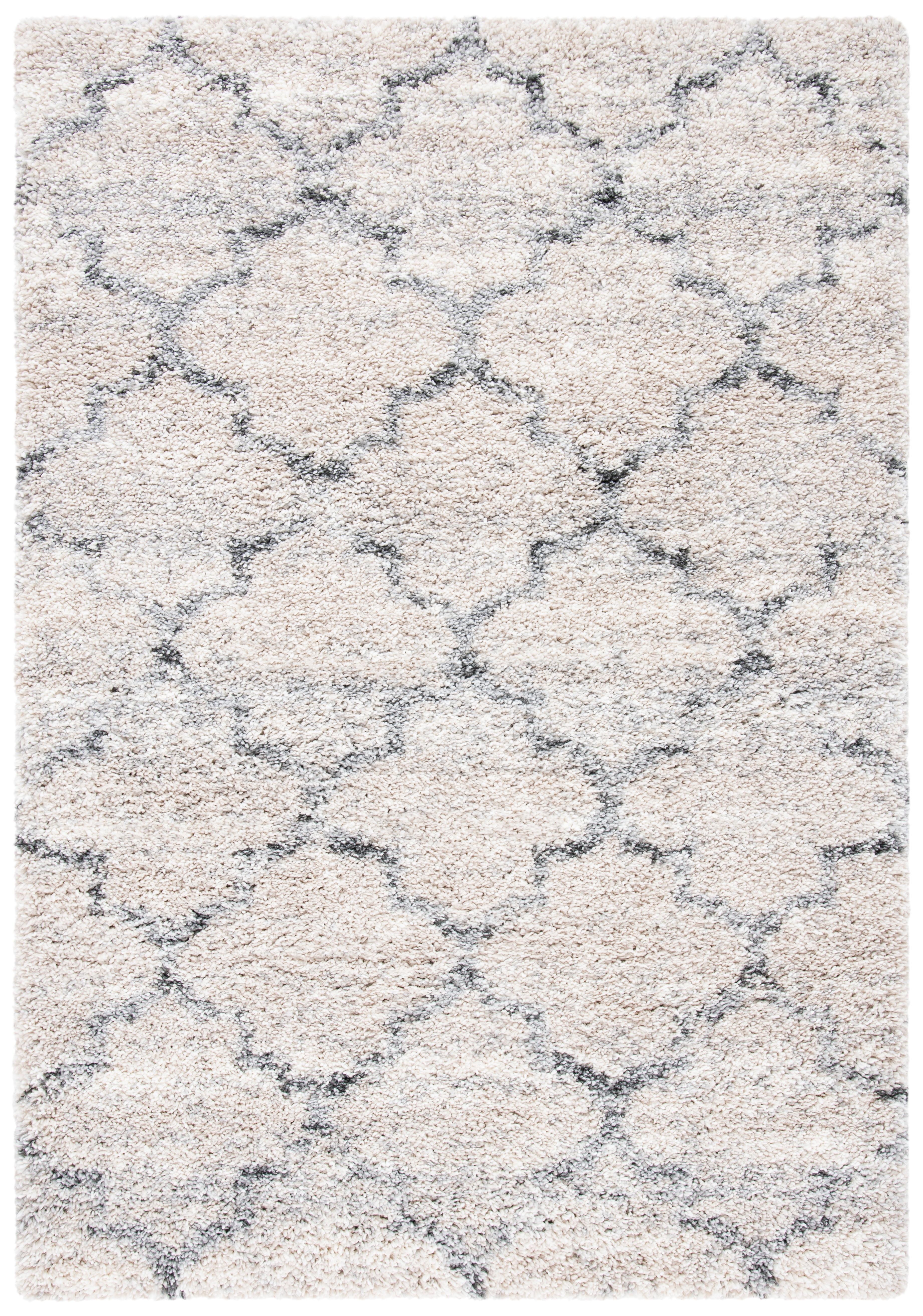 Fontana Shag FNT888 Power Loomed Accent Rug - Grey/Ivory - 2'3"x4' - Safavieh.