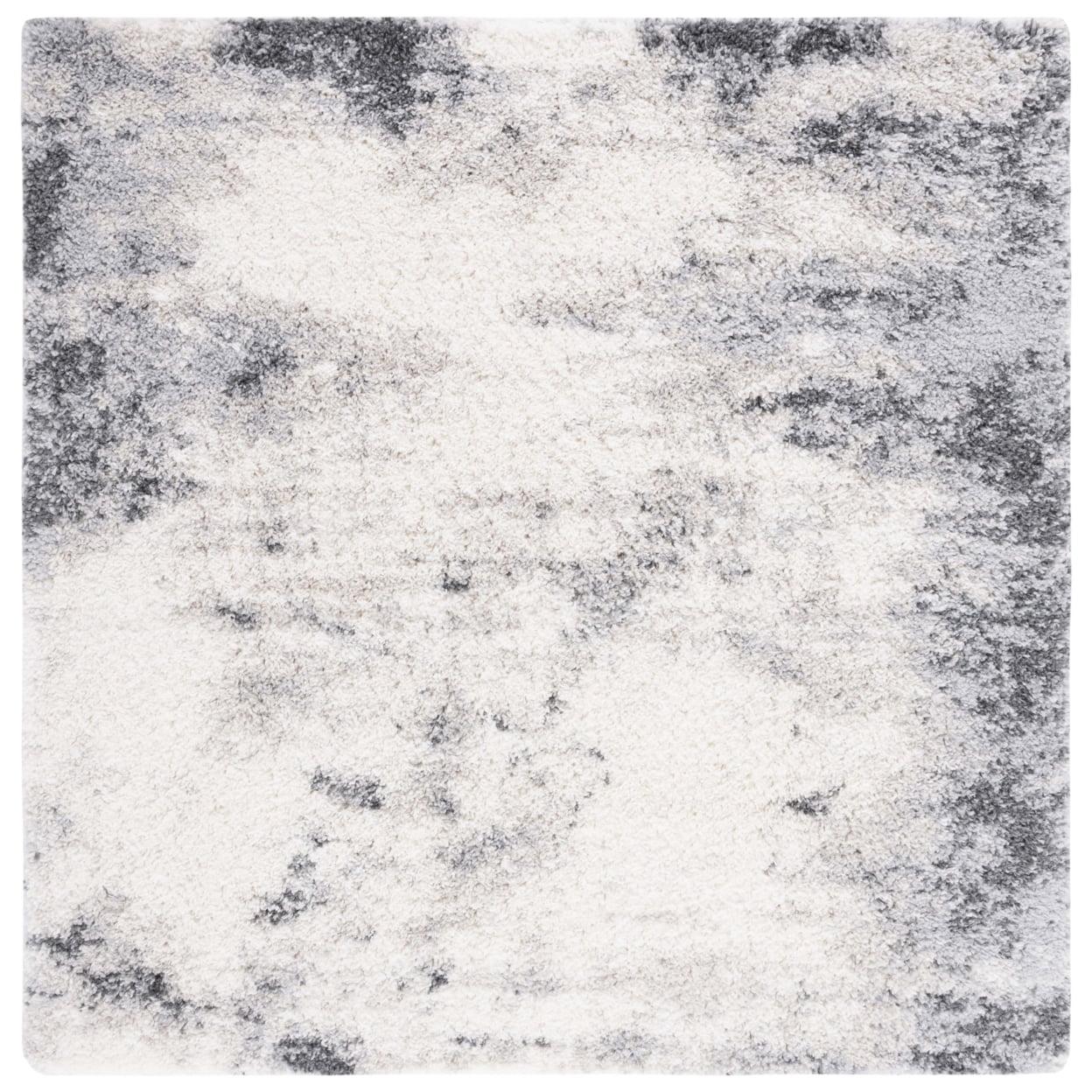 Fontana Shag 800 FNT800 Power Loomed Indoor Area Rug - Ivory - 4'x4' - Safavieh