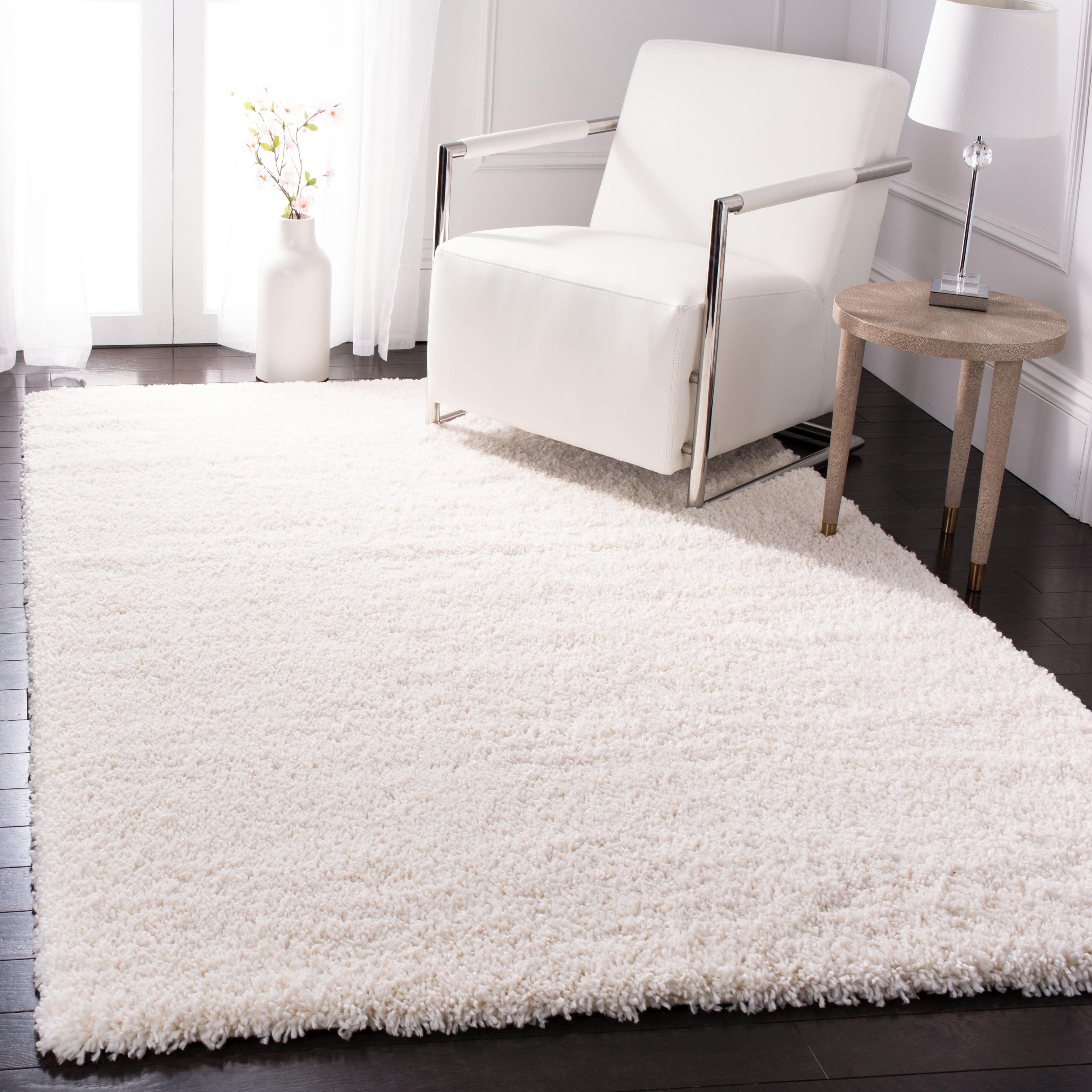 Fontana Shag 800 FNT800 Power Loomed Indoor Area Rug - Ivory - 5'3"x7'6" - Safavieh