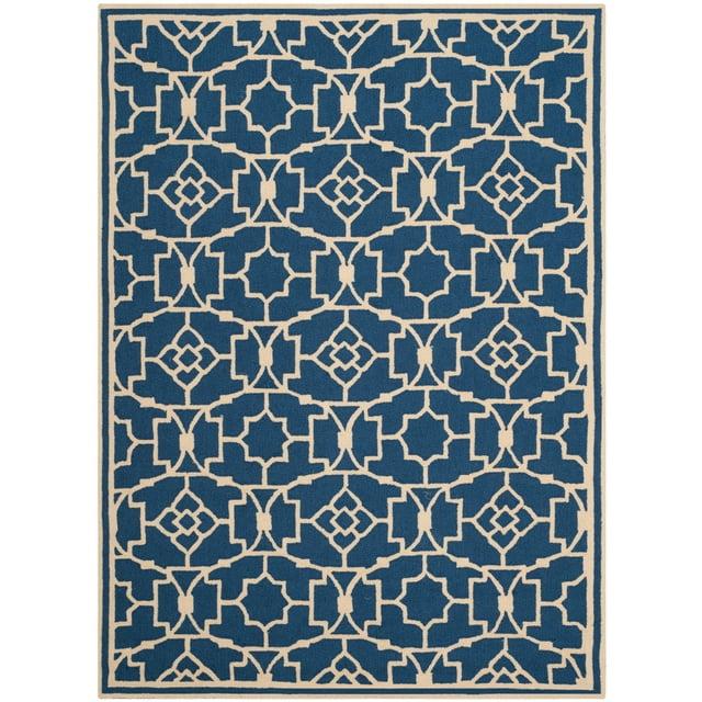 Four Seasons FRS397 Hand Hooked Area Rug - Navy/Ivory - 4'x6' - Safavieh.